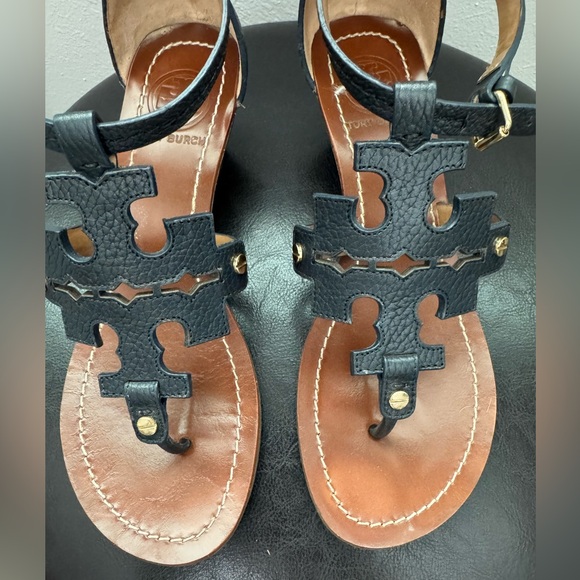 Tory Burch Chandler wedge sandal - Navy Blue - Picture 4 of 6